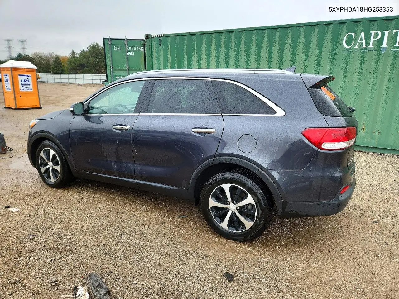 2017 KIA SORENTO VIN 5XYPHDA18HG253353 — фото 2