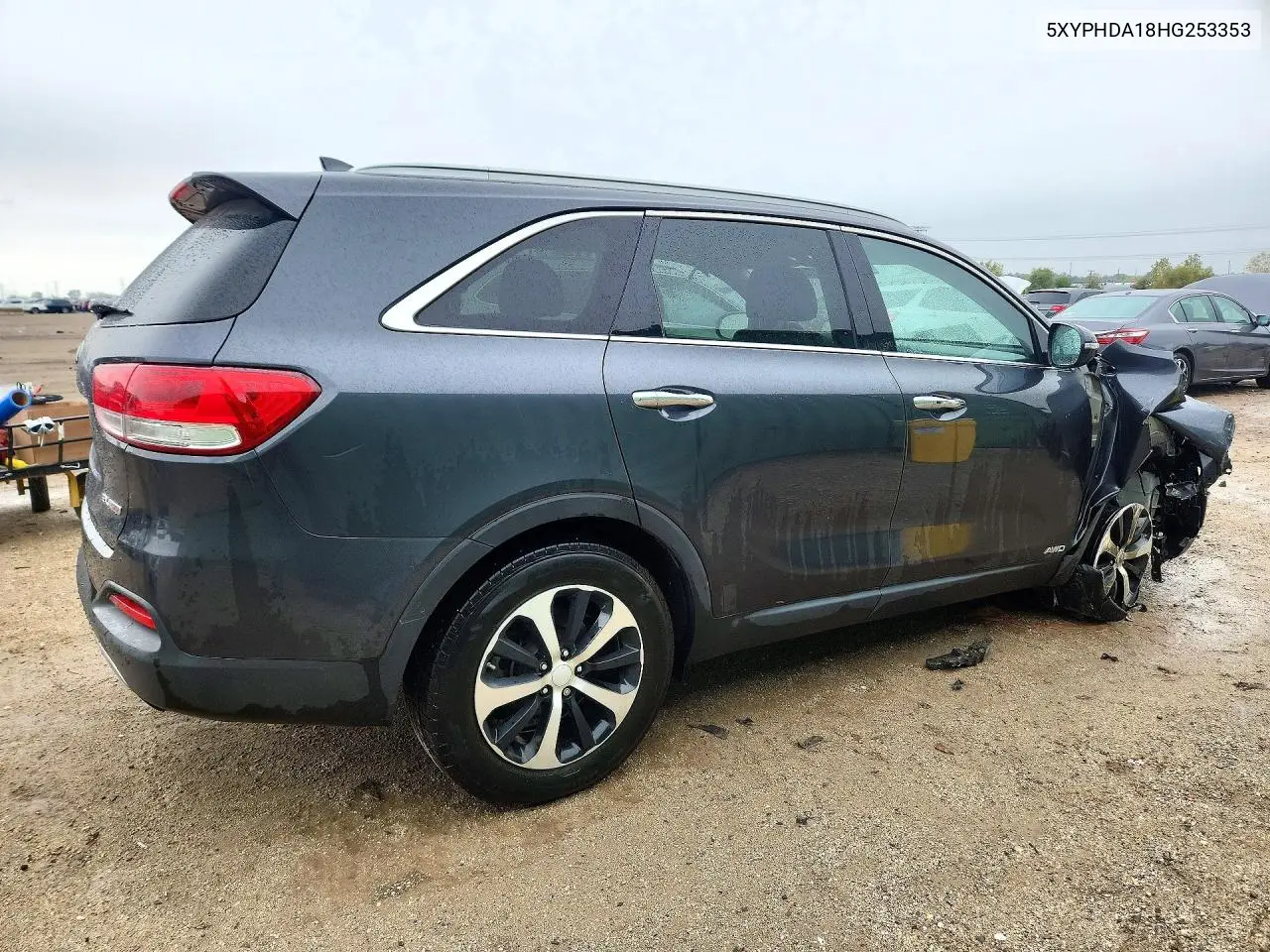 2017 KIA SORENTO VIN 5XYPHDA18HG253353 — фото 3