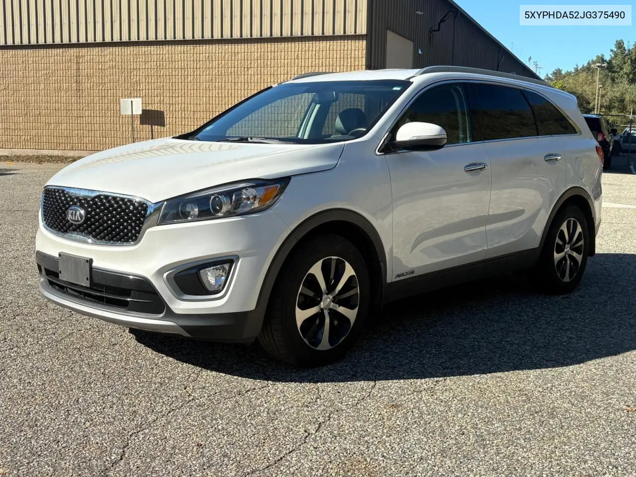 2018 KIA SORENTO VIN 5XYPHDA52JG375490 — фото 2