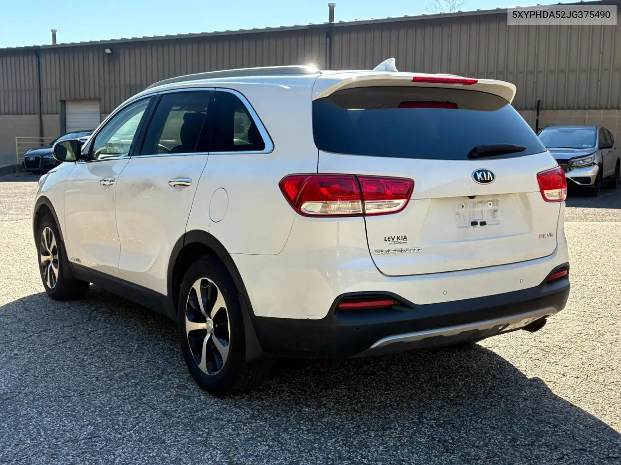 2018 KIA SORENTO VIN 5XYPHDA52JG375490 — фото 3