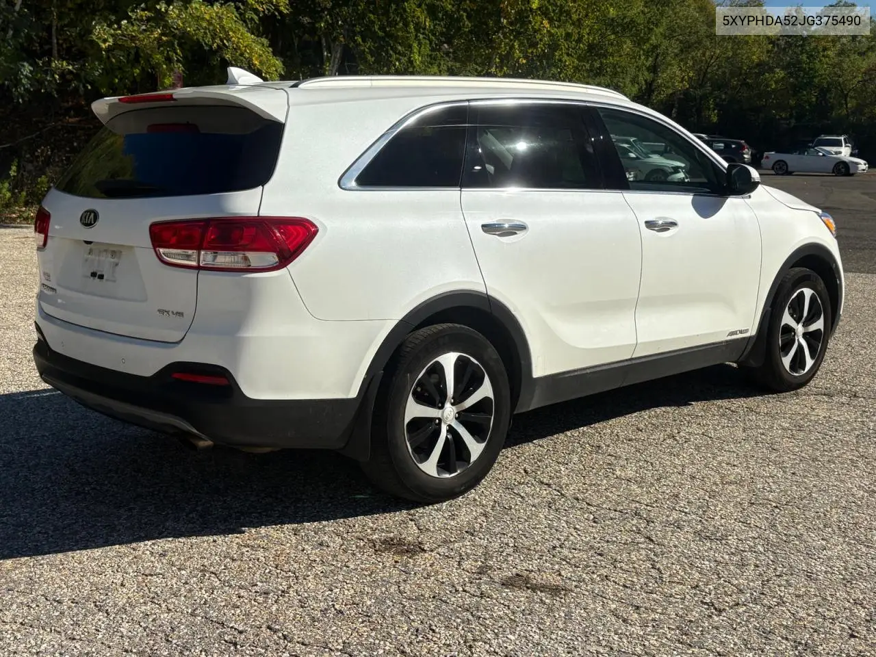 2018 KIA SORENTO VIN 5XYPHDA52JG375490 — фото 4