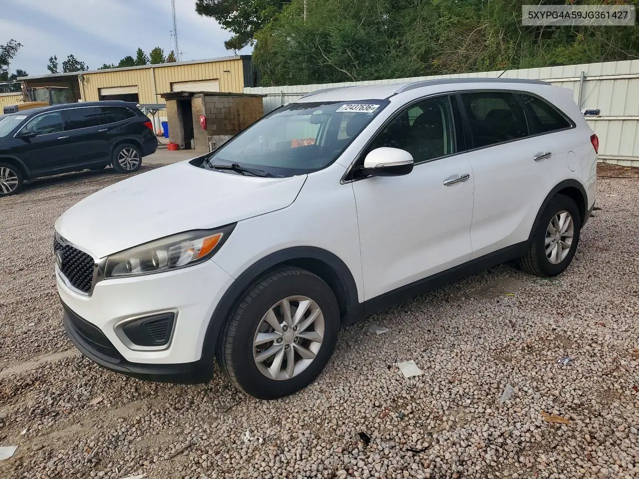 KIA SORENTO 2018, VIN 5XYPG4A59JG361427