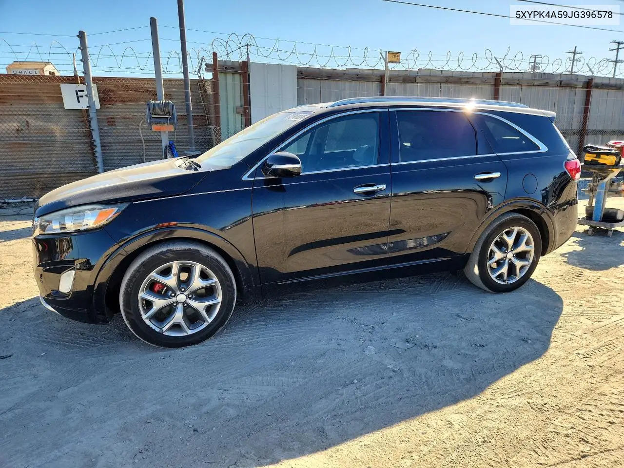 KIA SORENTO 2018, VIN 5XYPK4A59JG396578