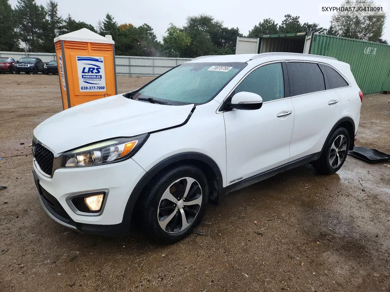 KIA SORENTO 2018, VIN 5XYPHDA57JG418091