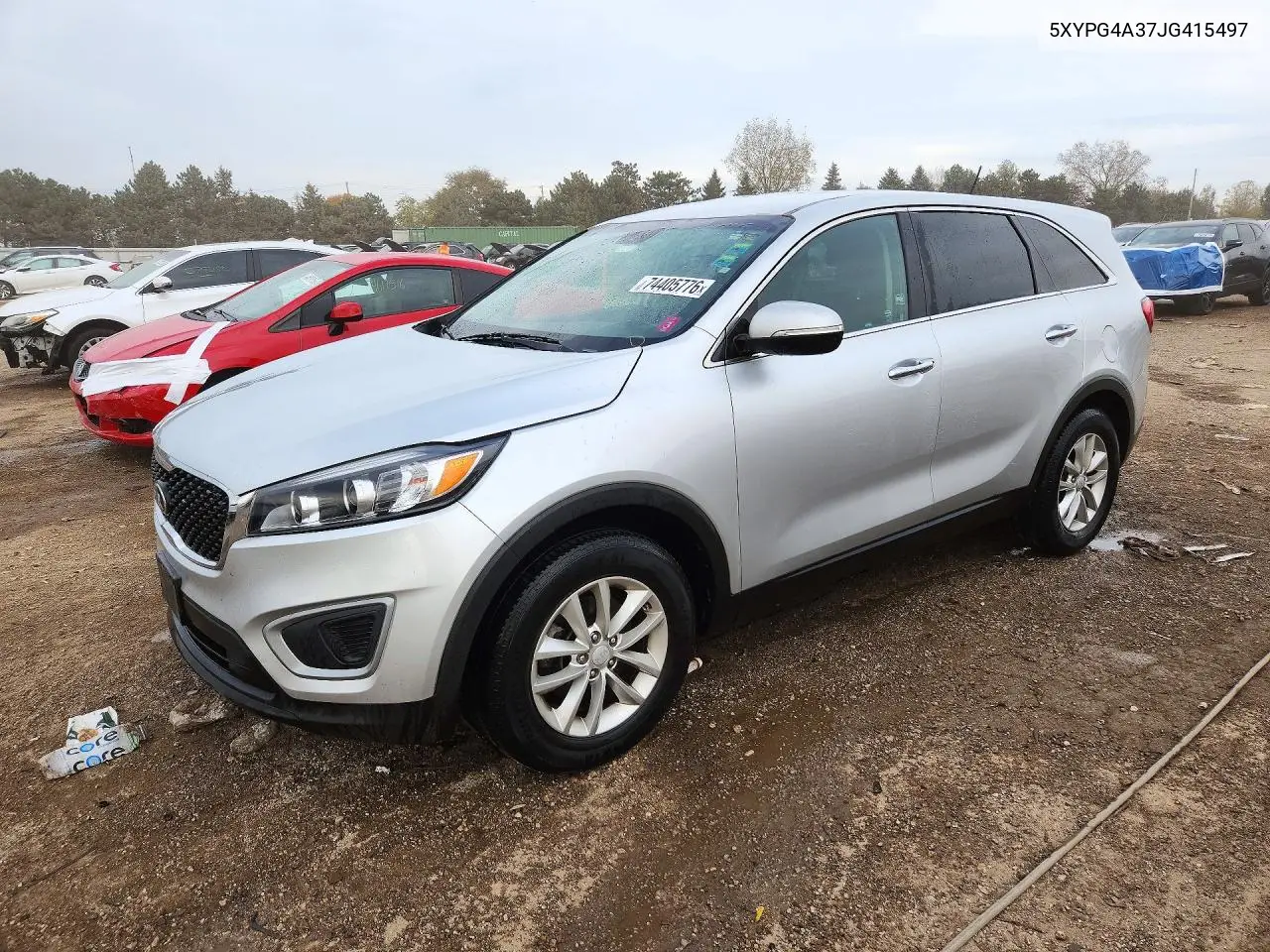 KIA SORENTO 2018, VIN 5XYPG4A37JG415497