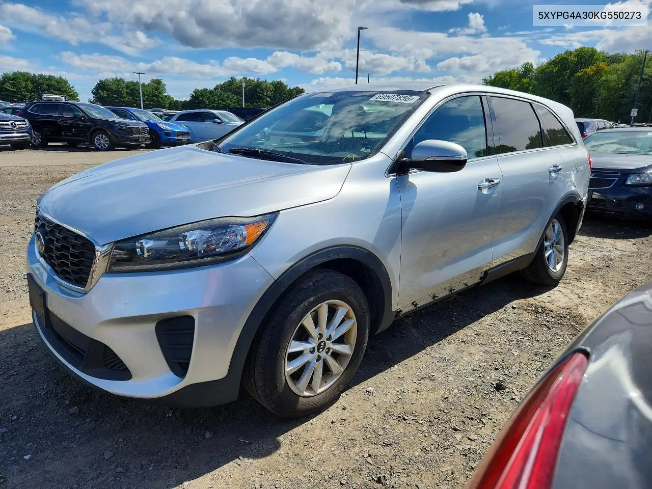 KIA SORENTO 2019, VIN 5XYPG4A30KG550273