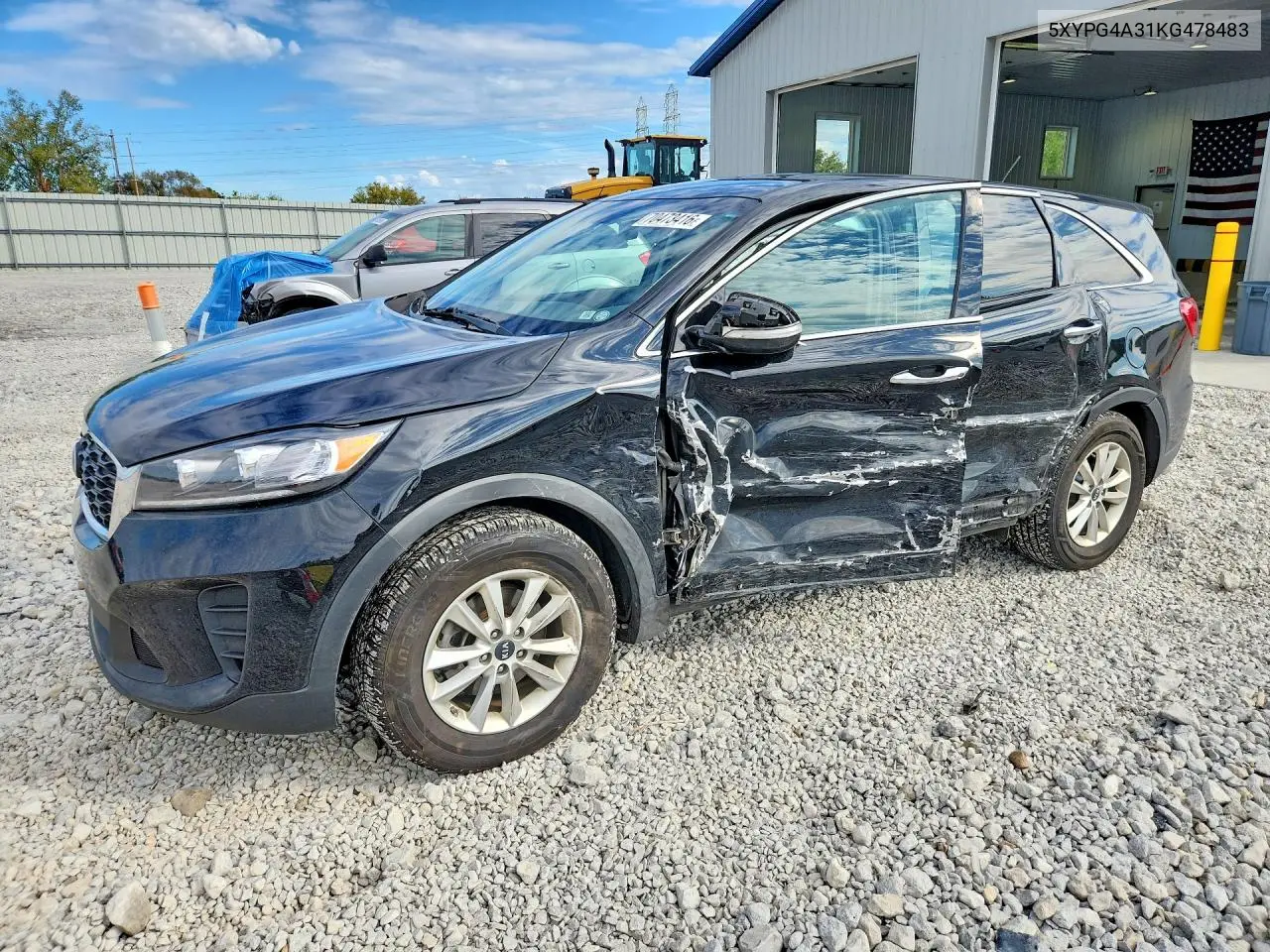 KIA SORENTO 2019, VIN 5XYPG4A31KG478483