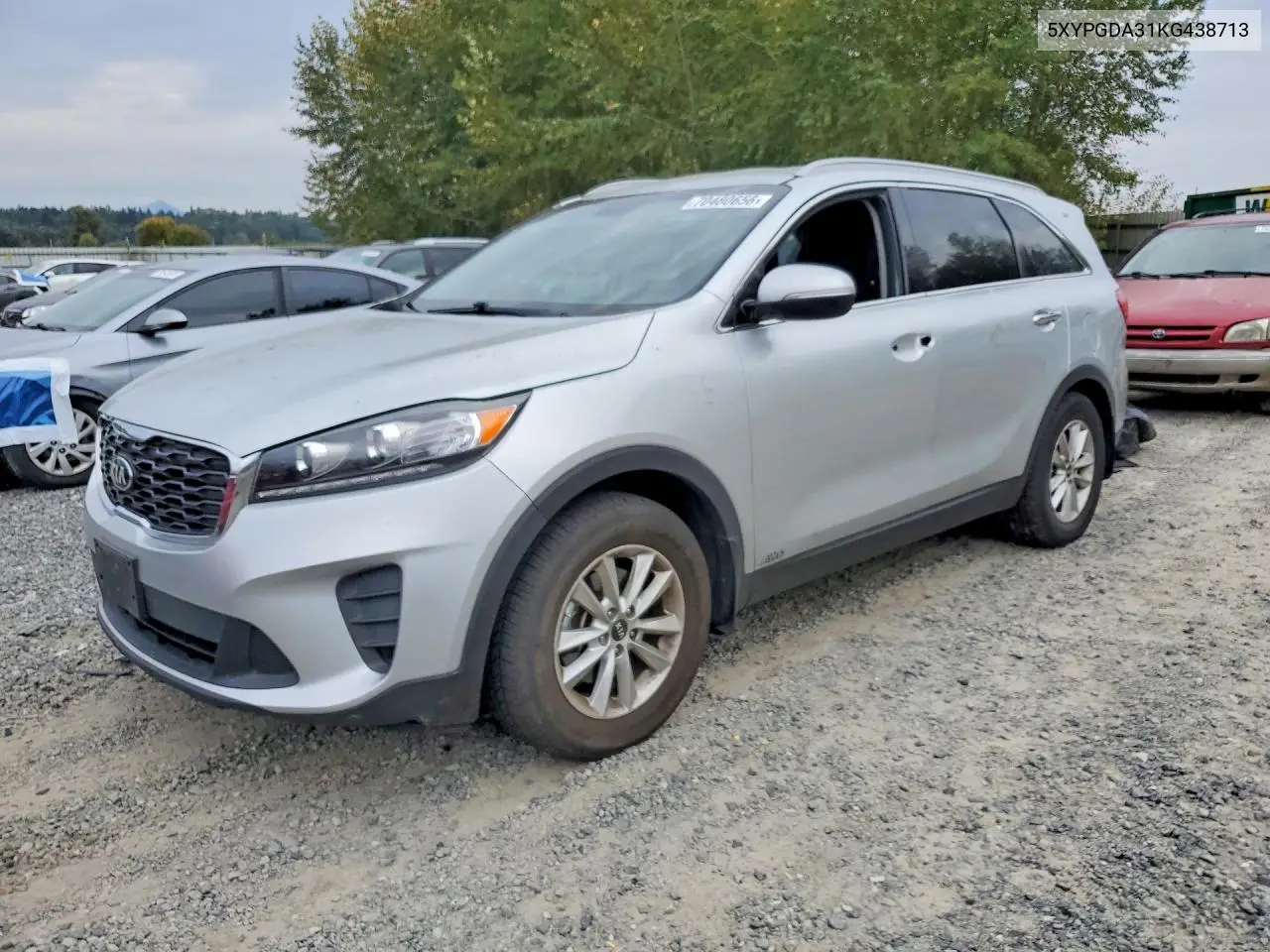 KIA SORENTO 2019, VIN 5XYPGDA31KG438713