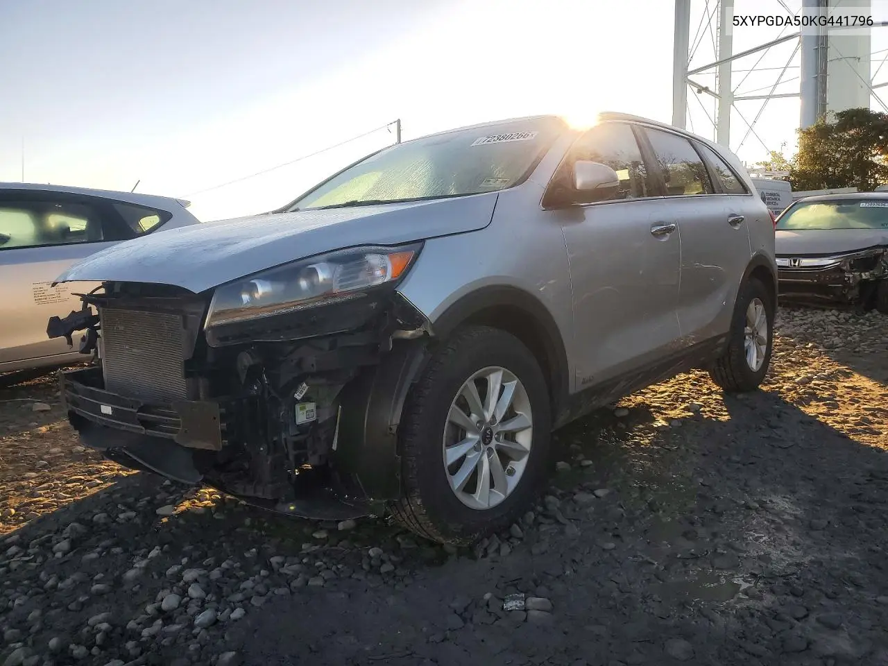 KIA SORENTO 2019, VIN 5XYPGDA50KG441796