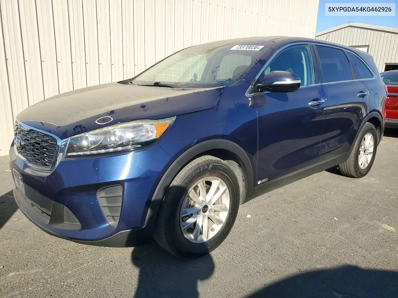 KIA SORENTO 2019, VIN 5XYPGDA54KG462926