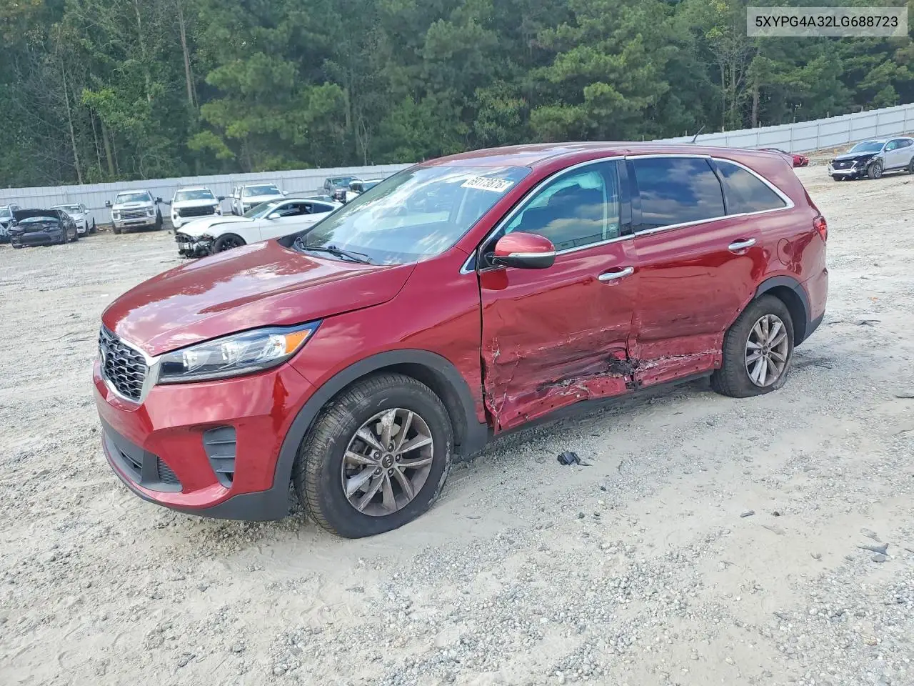 KIA SORENTO 2020, VIN 5XYPG4A32LG688723