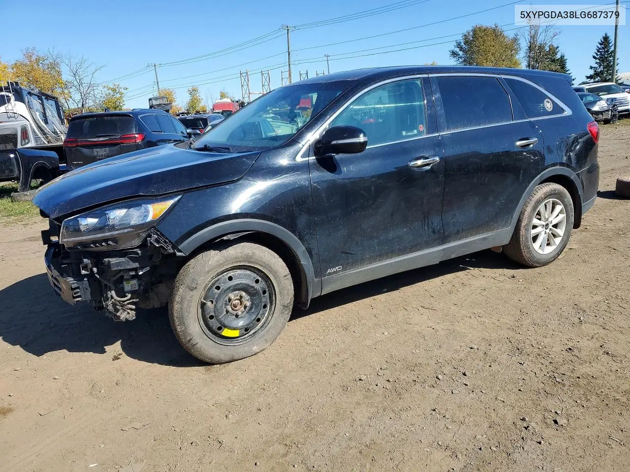 KIA SORENTO 2020, VIN 5XYPGDA38LG687379