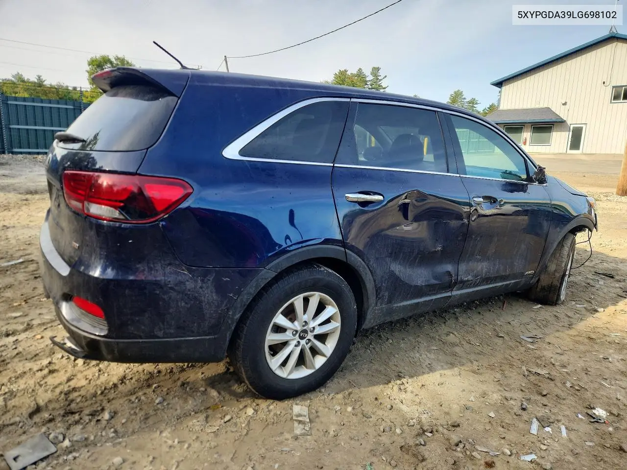 2020 KIA SORENTO VIN 5XYPGDA39LG698102 — фото 3