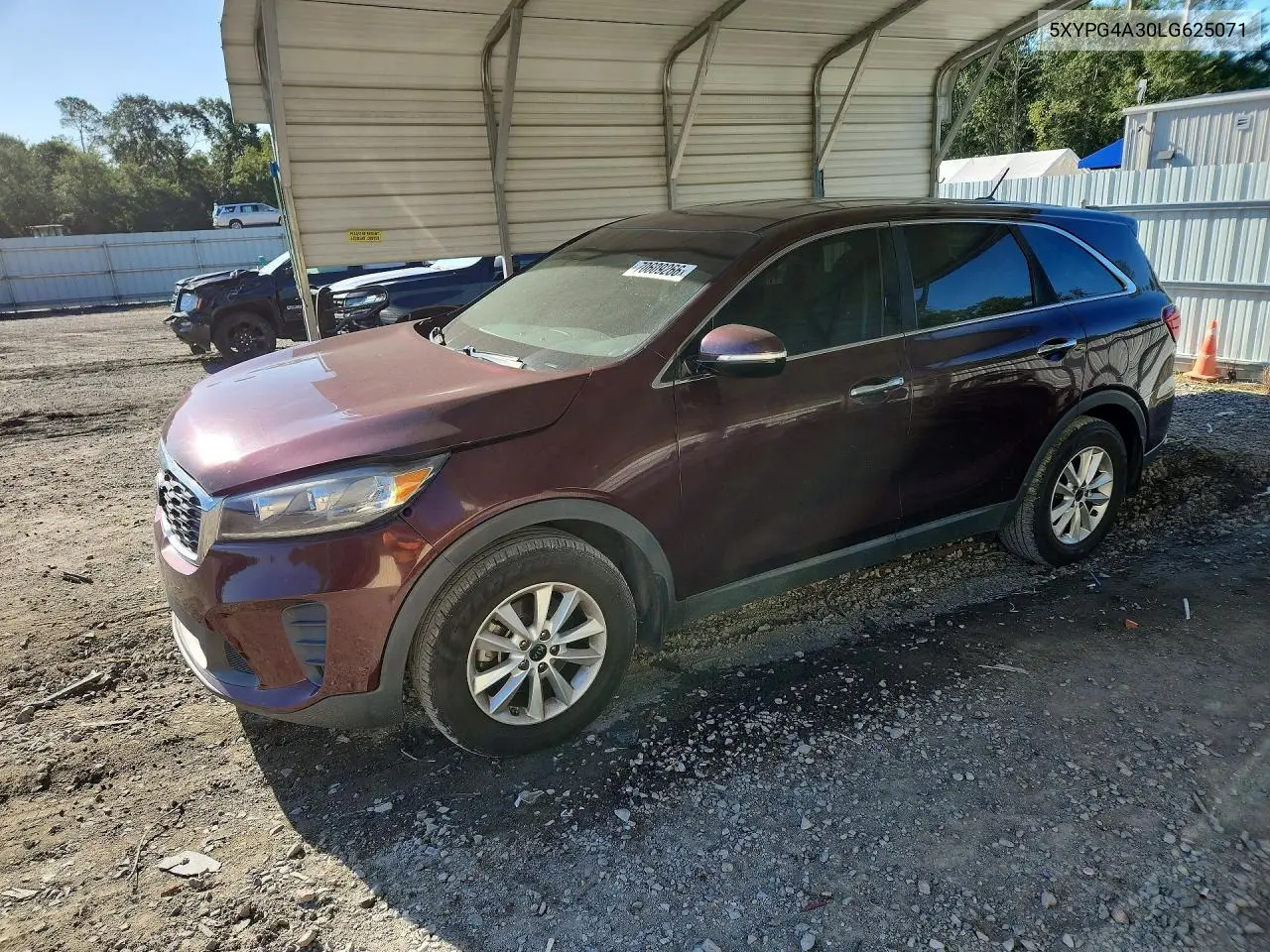 KIA SORENTO 2020, VIN 5XYPG4A30LG625071