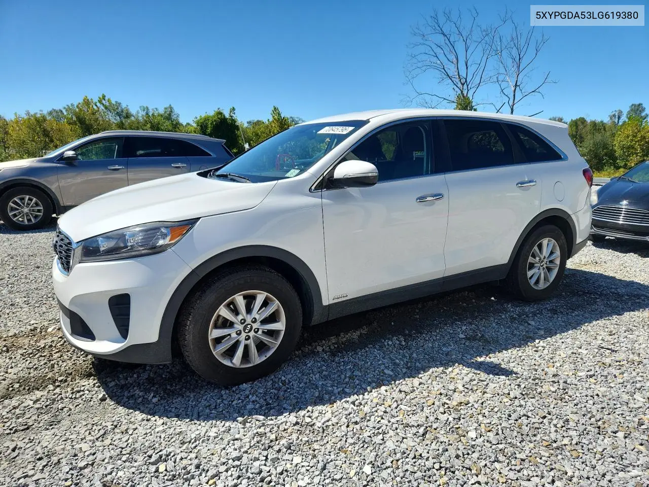 KIA SORENTO 2020, VIN 5XYPGDA53LG619380