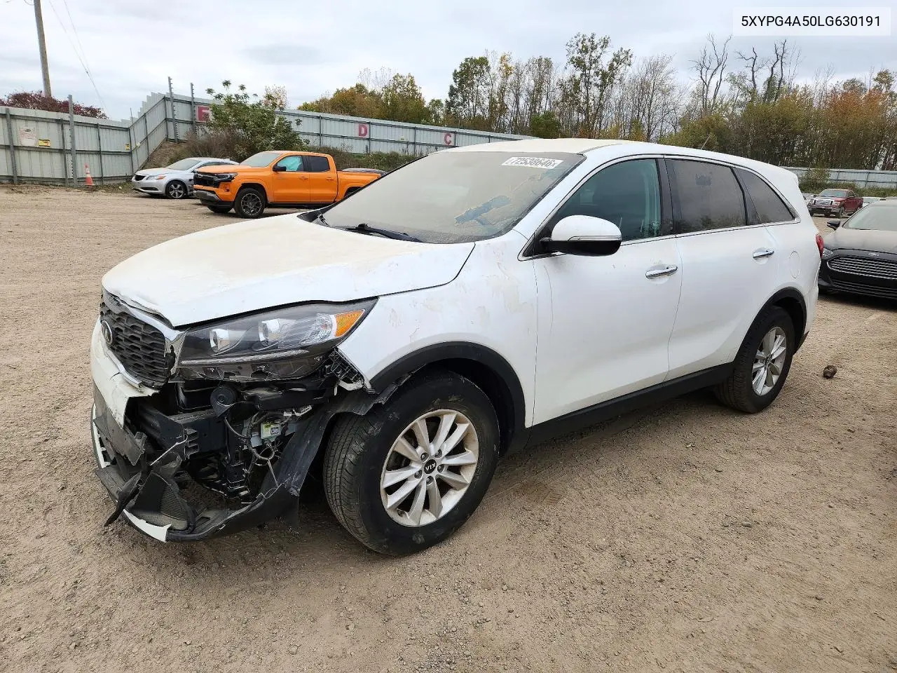 KIA SORENTO 2020, VIN 5XYPG4A50LG630191