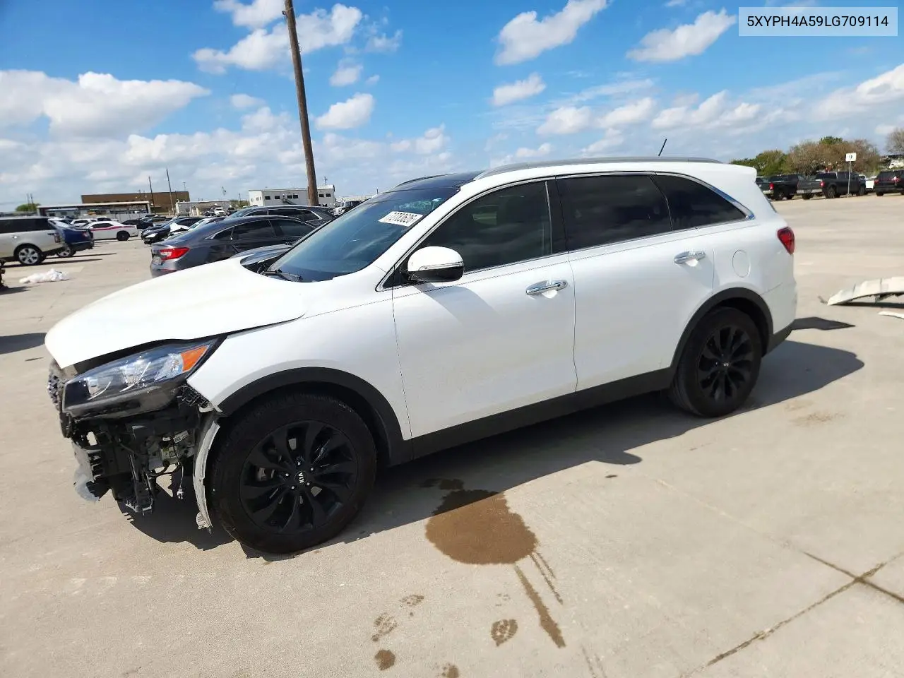 KIA SORENTO 2020, VIN 5XYPH4A59LG709114