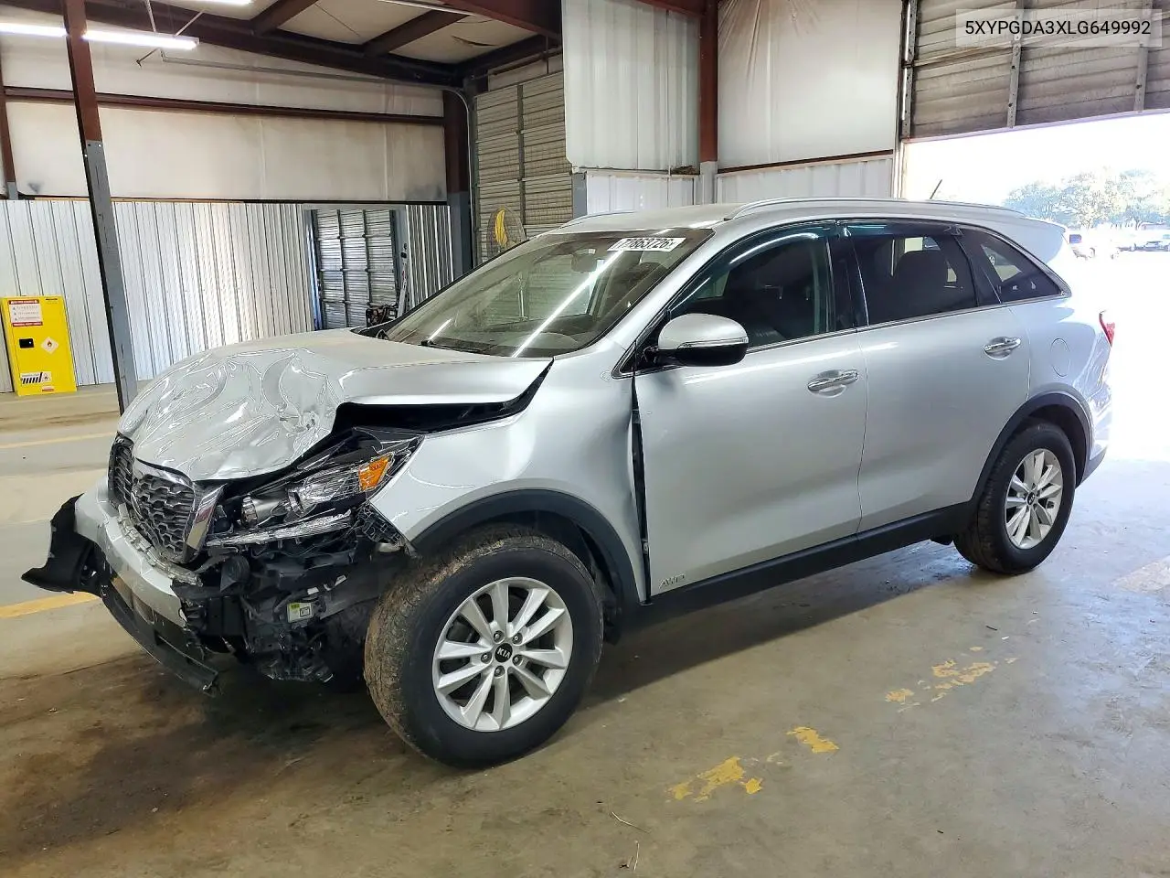 KIA SORENTO 2020, VIN 5XYPGDA3XLG649992