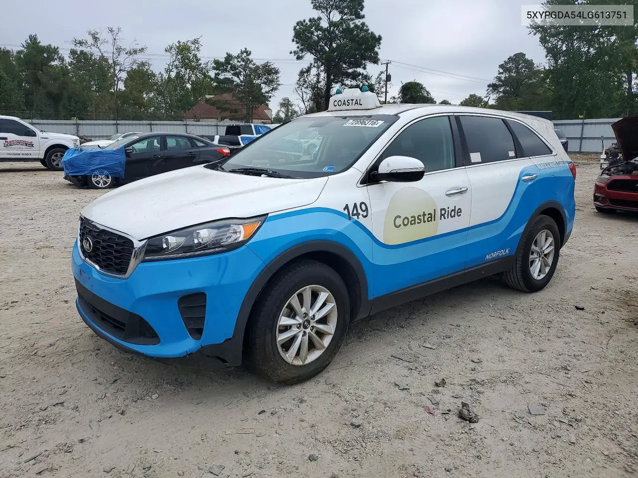 KIA SORENTO 2020, VIN 5XYPGDA54LG613751