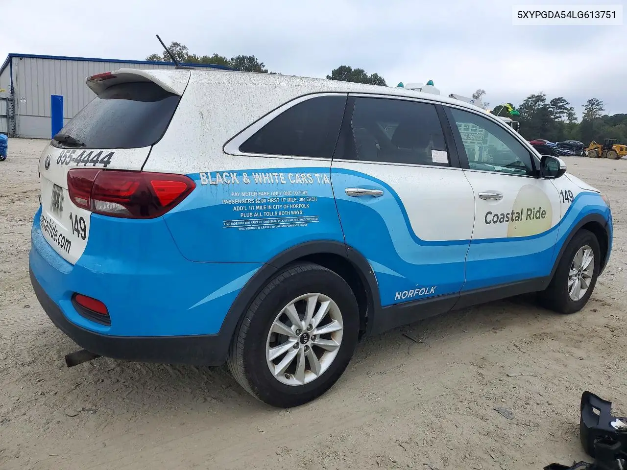2020 KIA SORENTO VIN 5XYPGDA54LG613751 — фото 3