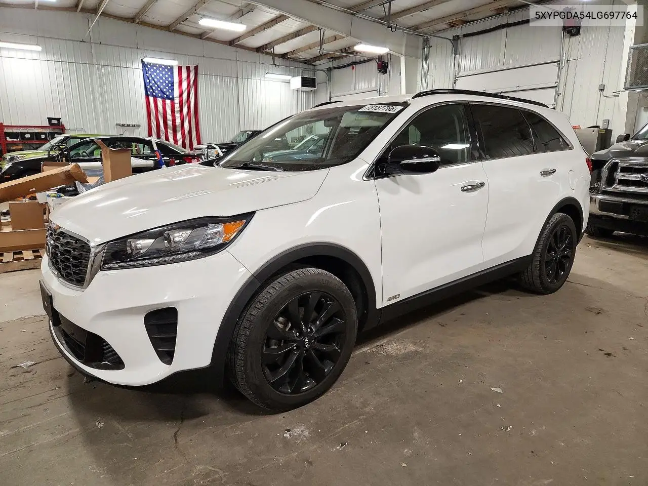 KIA SORENTO 2020, VIN 5XYPGDA54LG697764