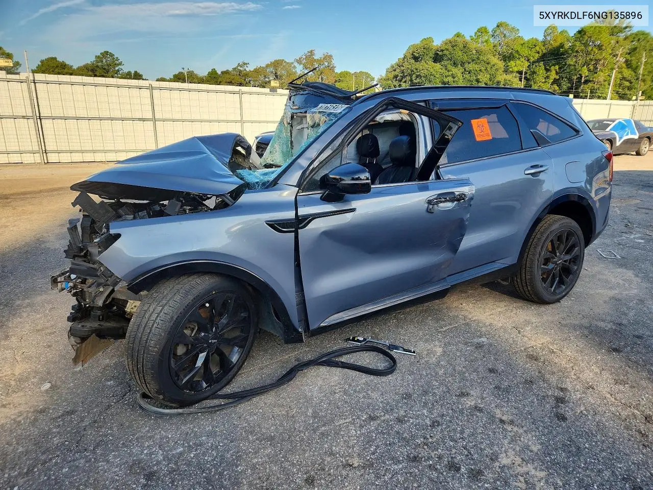 KIA SORENTO 2022, VIN 5XYRKDLF6NG135896