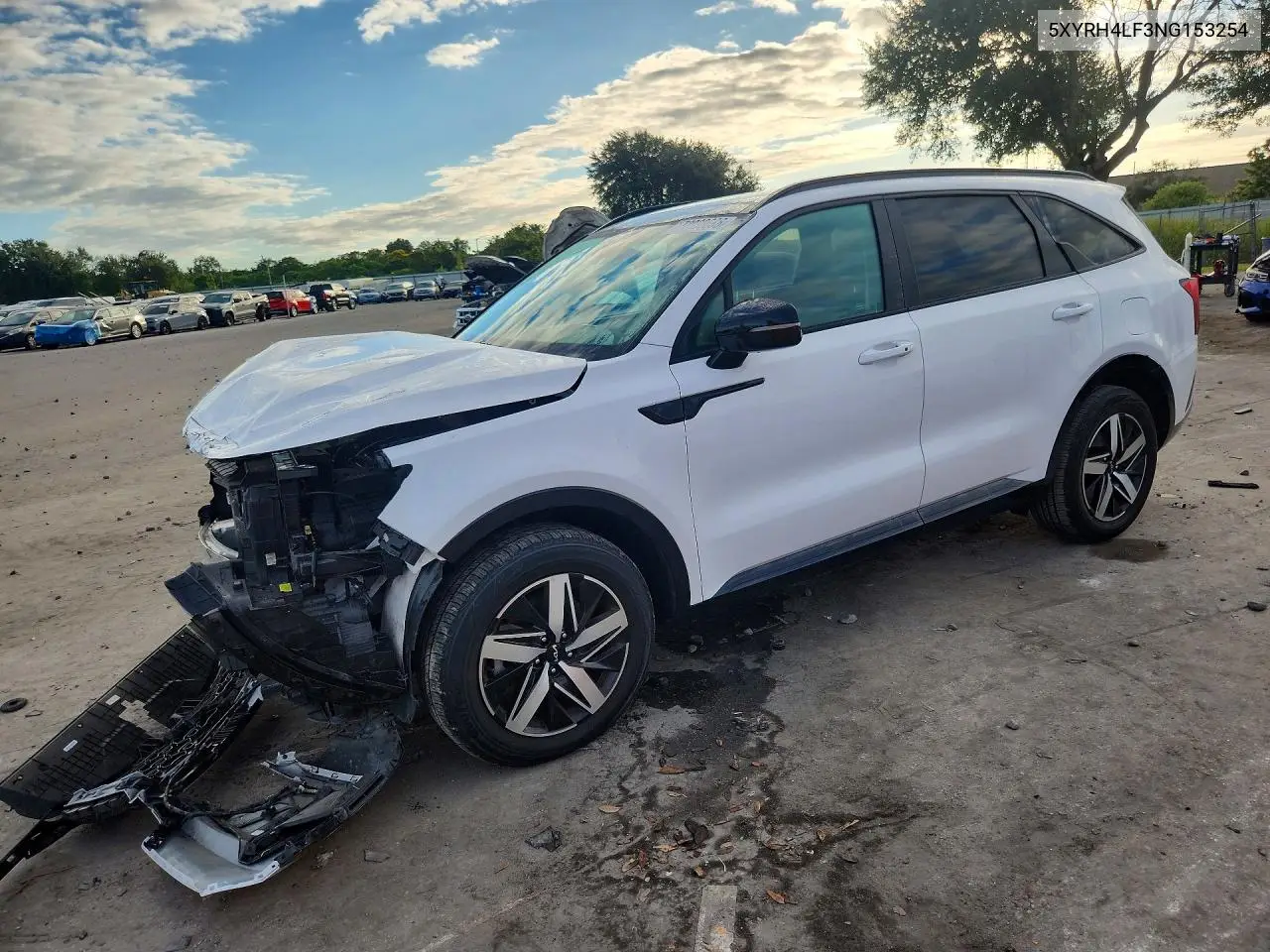KIA SORENTO 2022, VIN 5XYRH4LF3NG153254