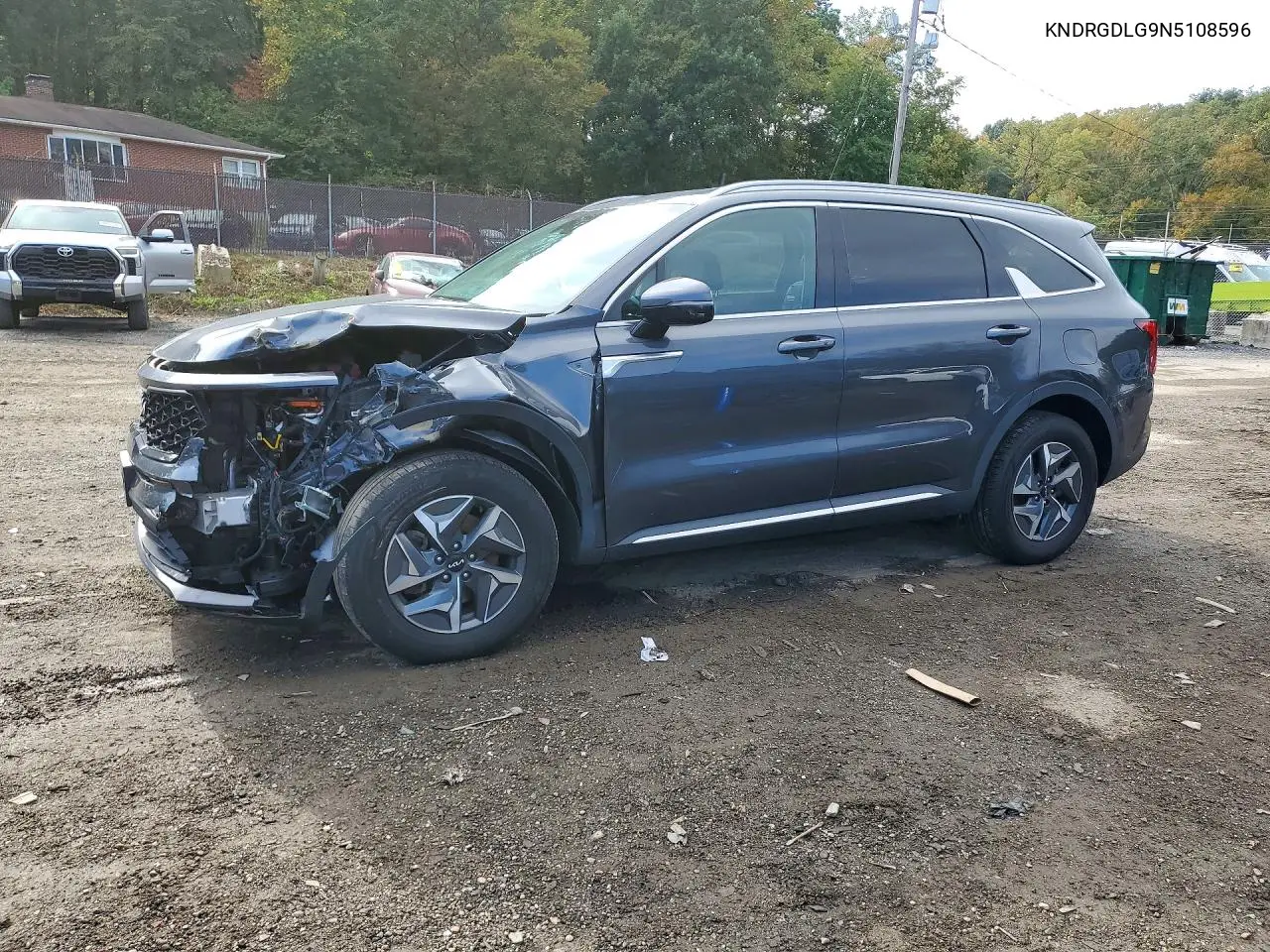 KIA SORENTO 2022, VIN KNDRGDLG9N5108596