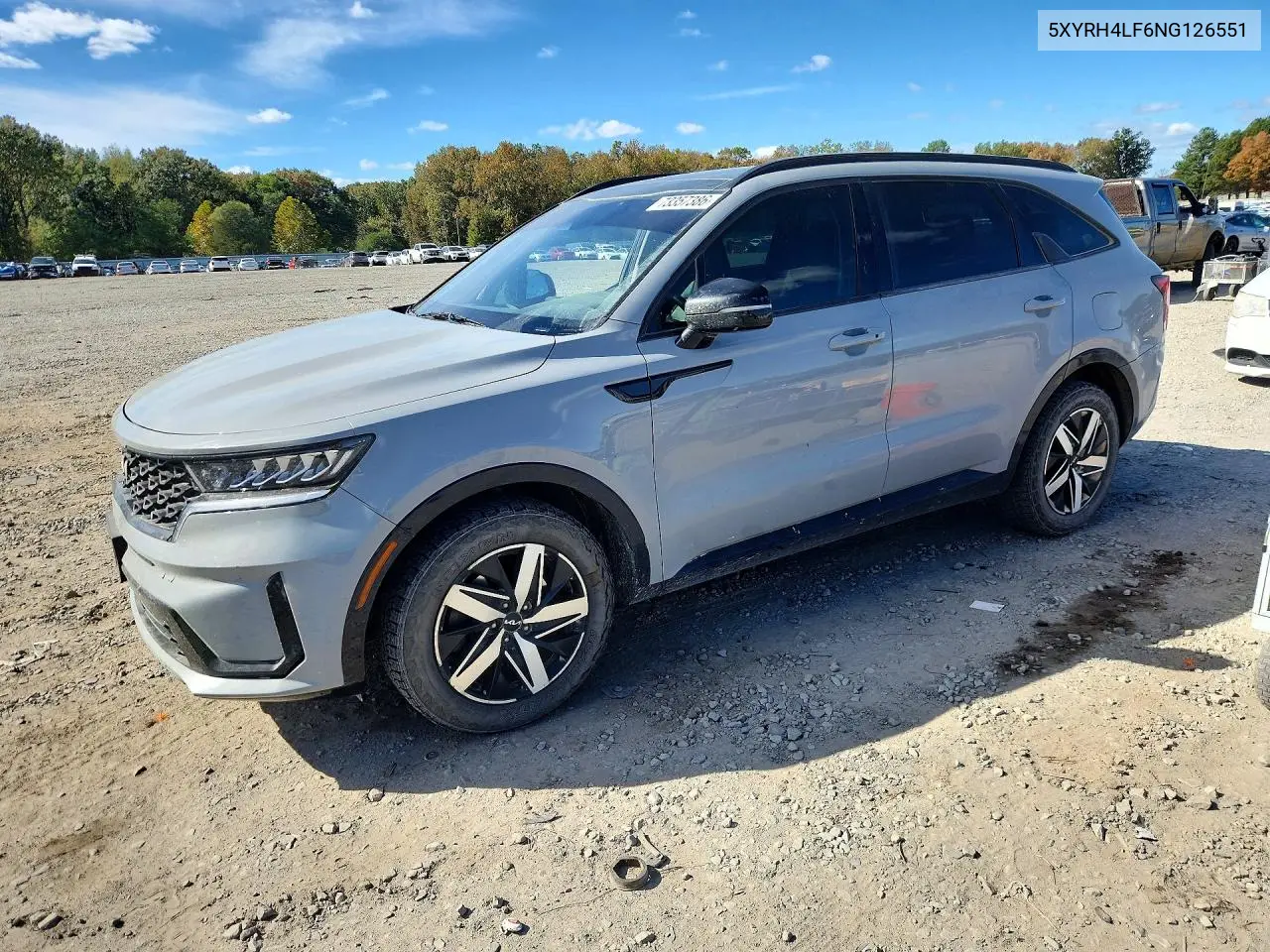 KIA SORENTO 2022, VIN 5XYRH4LF6NG126551