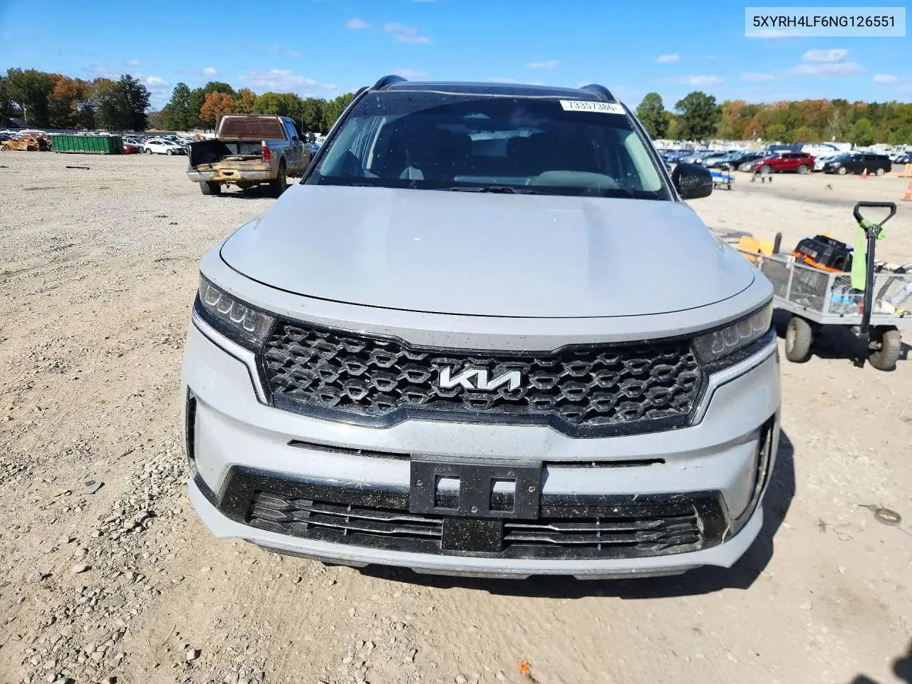 2022 KIA SORENTO VIN 5XYRH4LF6NG126551 — фото 5
