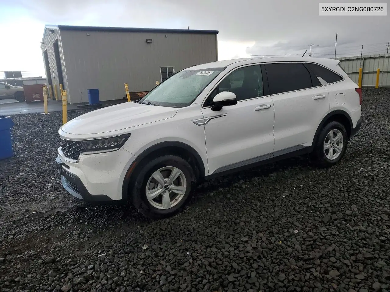 KIA SORENTO 2022, VIN 5XYRGDLC2NG080726