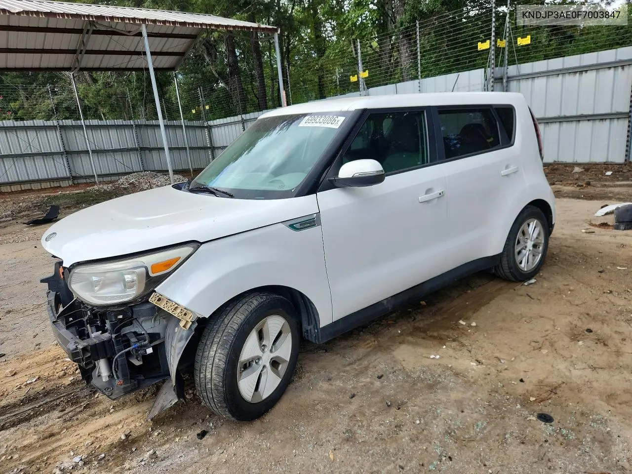 KIA SOUL EV 2015, VIN KNDJP3AE0F7003847