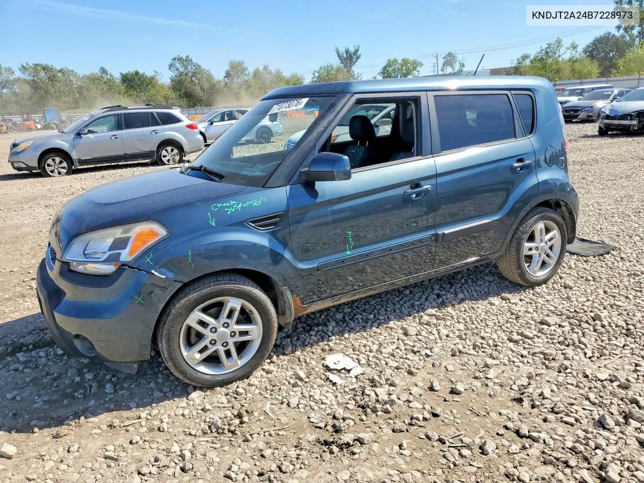 KIA SOUL 2011, VIN KNDJT2A24B7228973