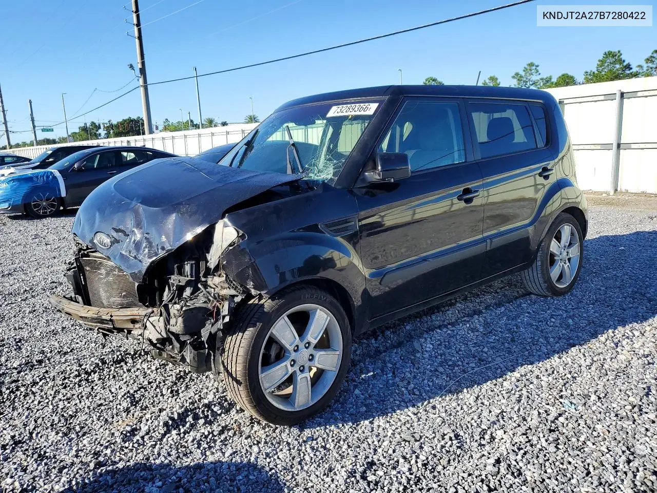 KIA SOUL 2011, VIN KNDJT2A27B7280422