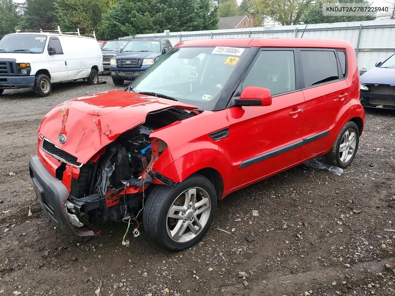 KIA SOUL 2011, VIN KNDJT2A27B7225940