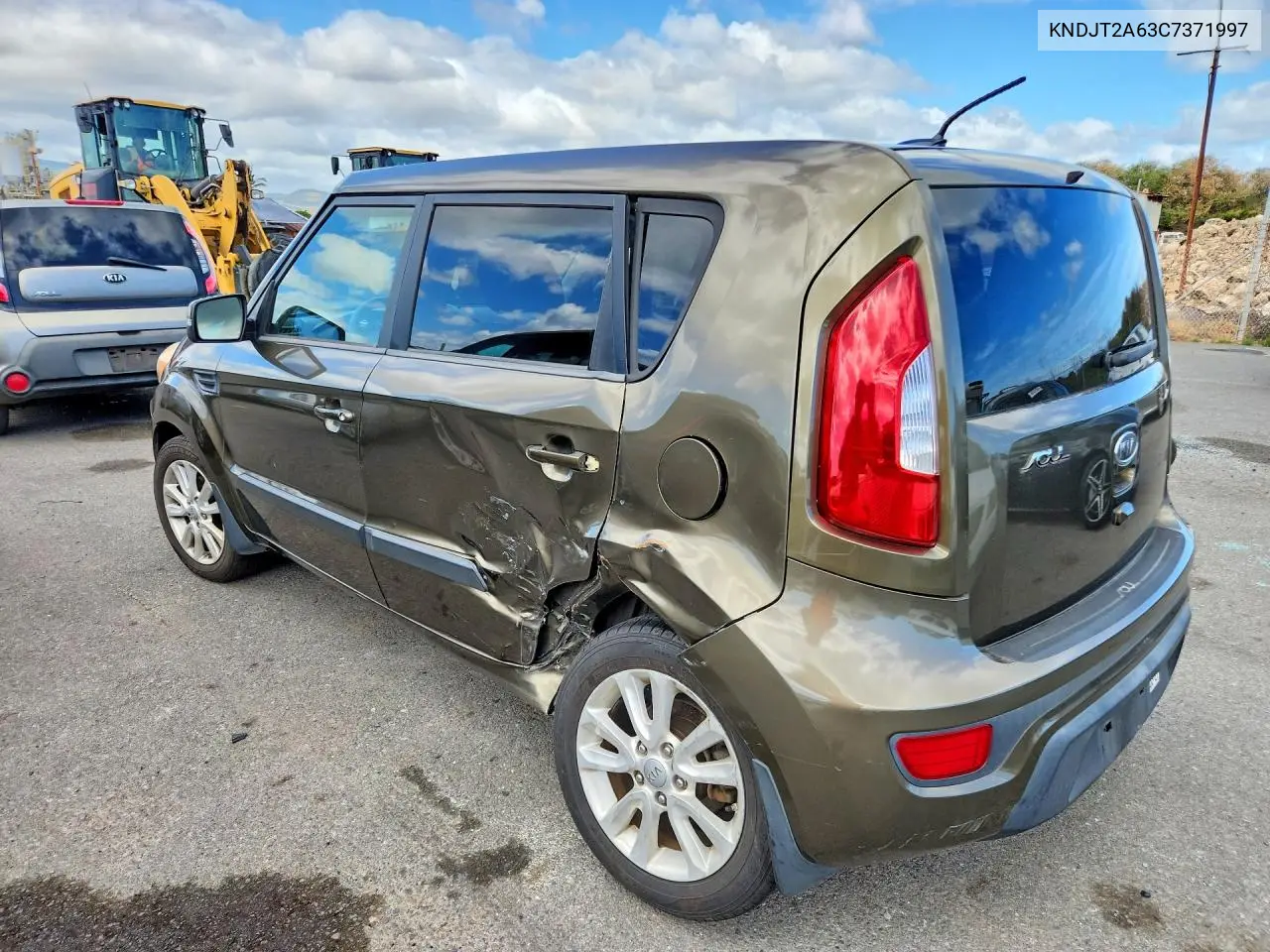 2012 KIA SOUL VIN KNDJT2A63C7371997 — фото 2