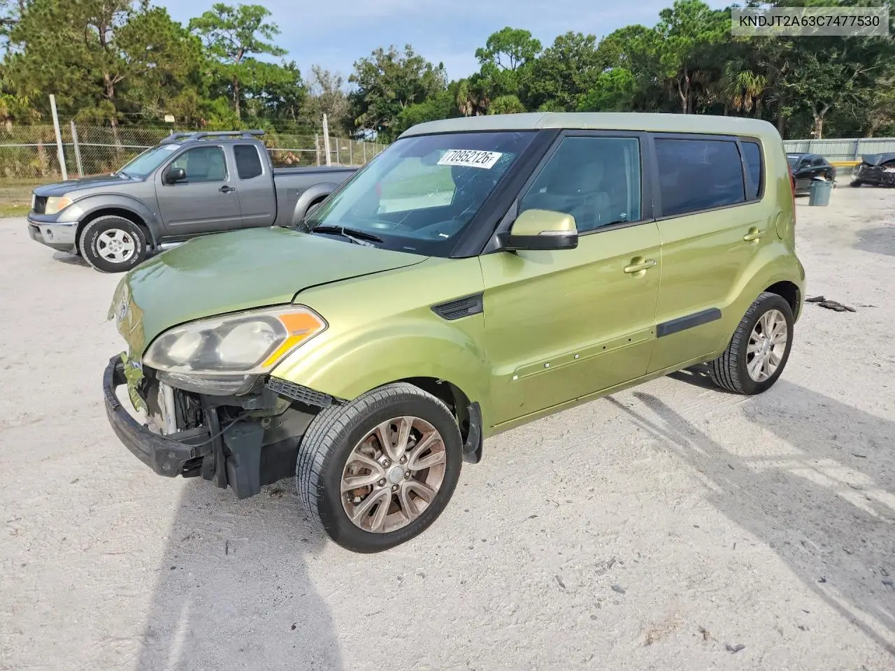 KIA SOUL 2012, VIN KNDJT2A63C7477530
