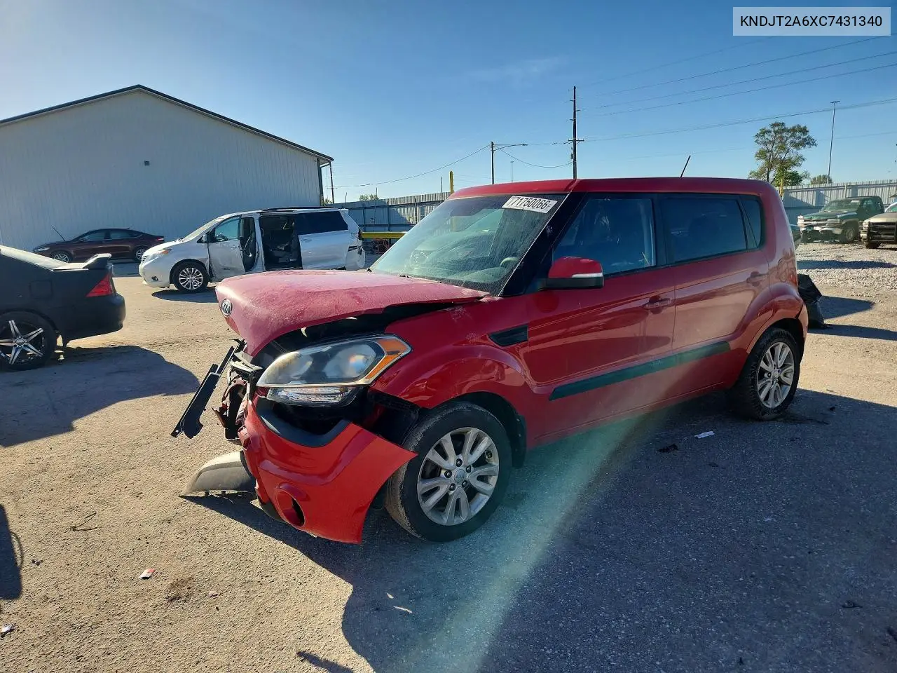 KIA SOUL 2012, VIN KNDJT2A6XC7431340