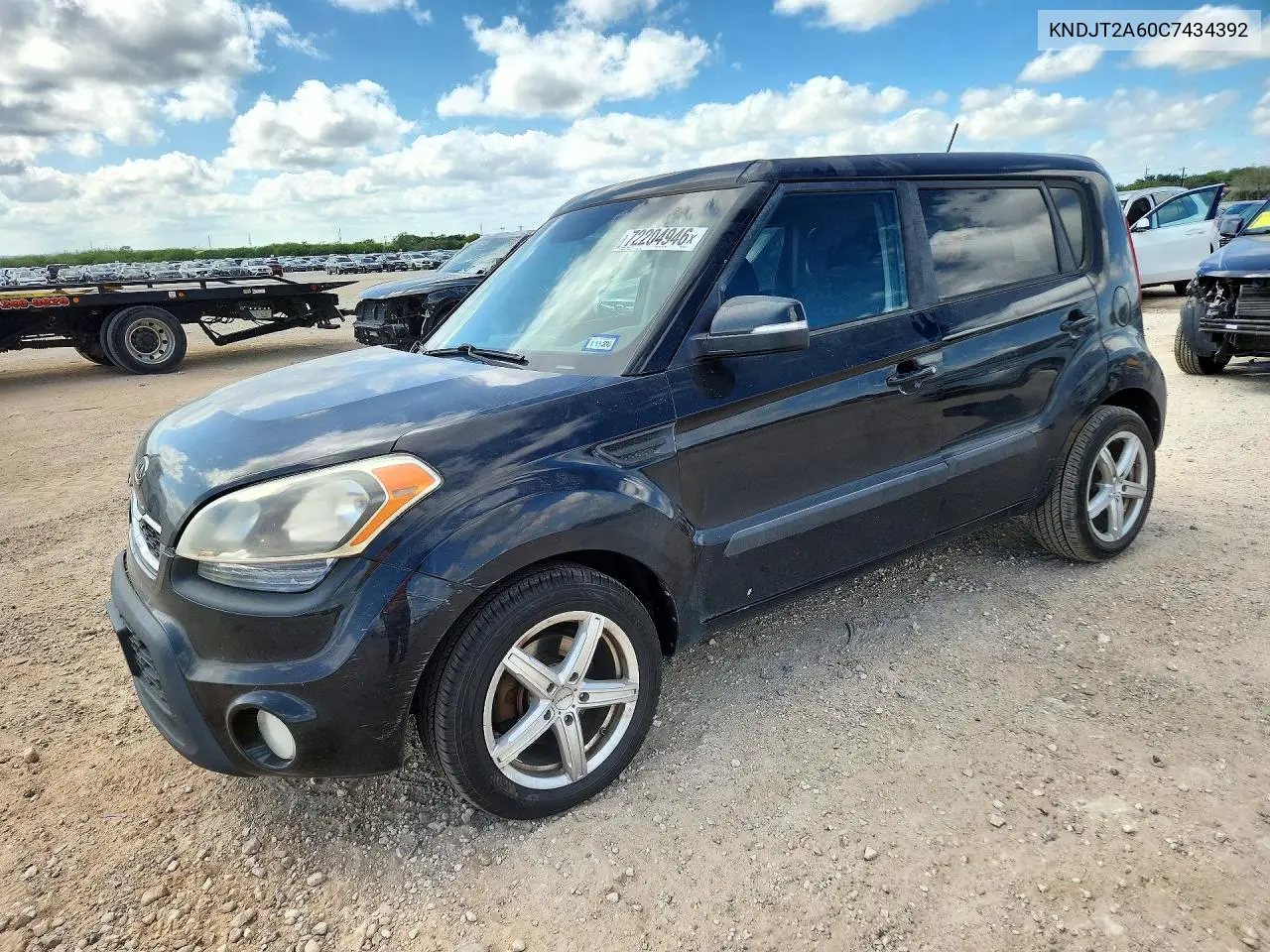 KIA SOUL 2012, VIN KNDJT2A60C7434392