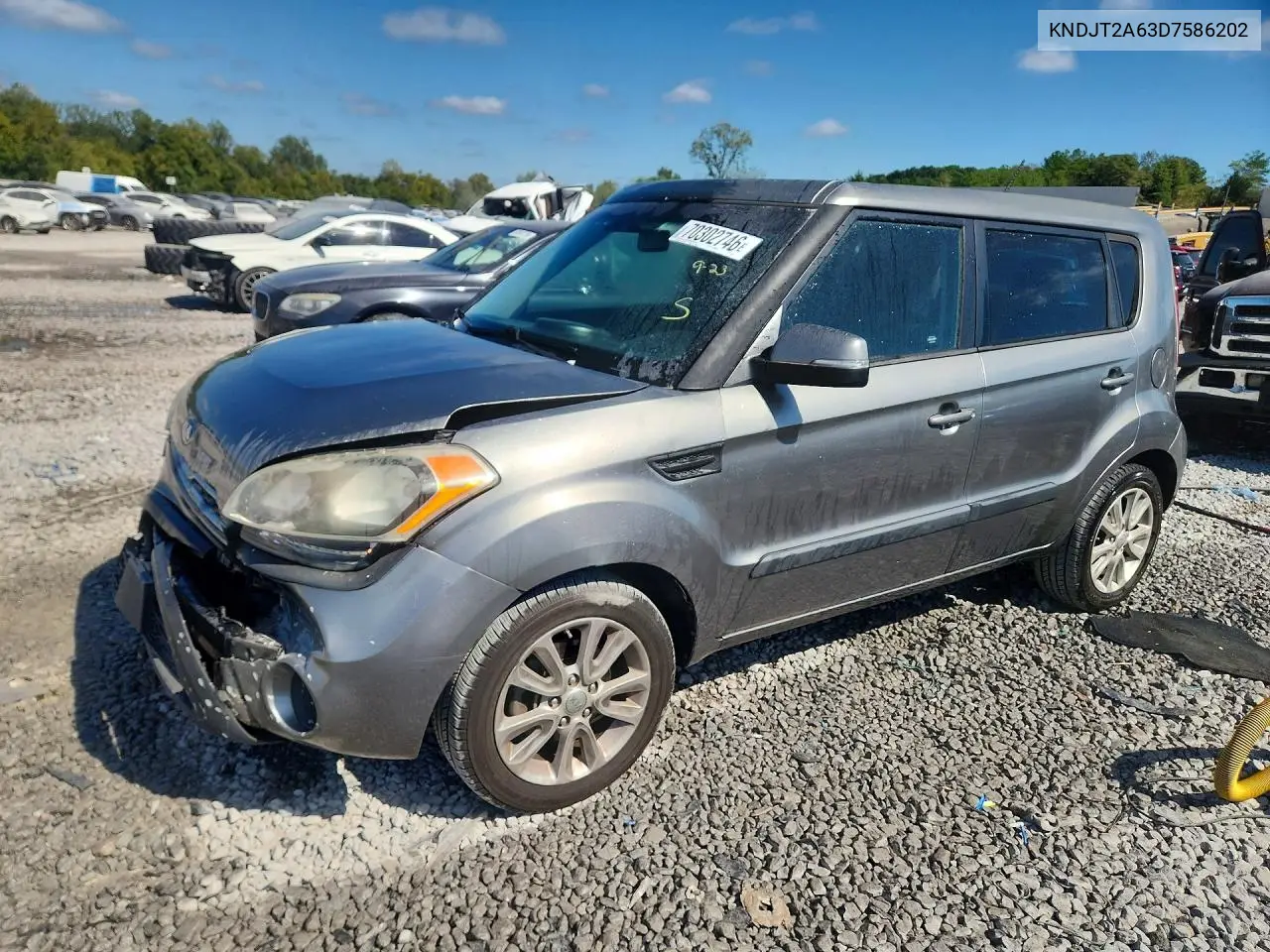 KIA SOUL 2013, VIN KNDJT2A63D7586202