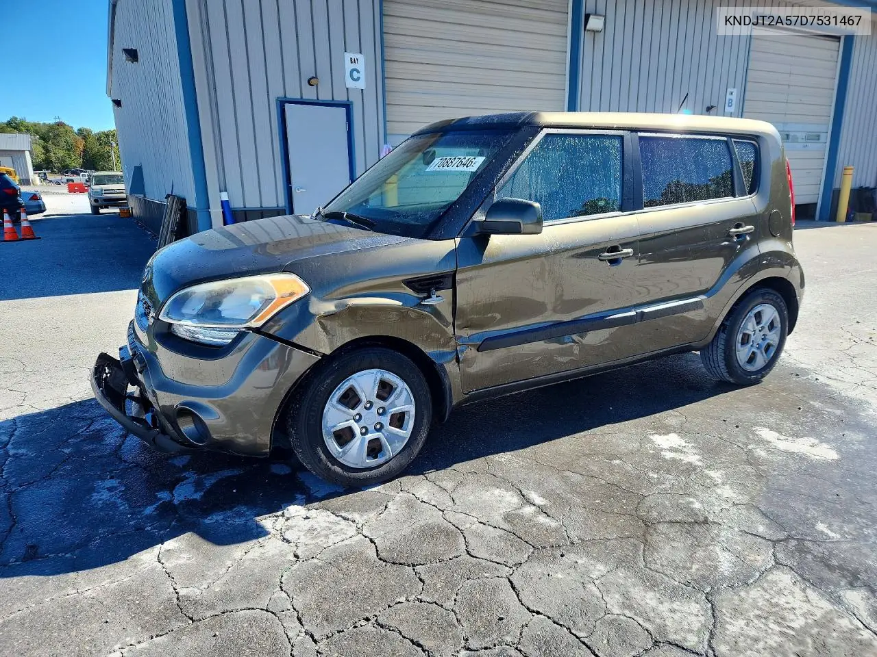 KIA SOUL 2013, VIN KNDJT2A57D7531467