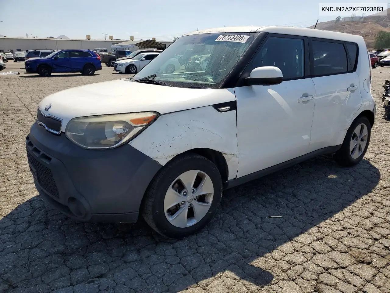 KIA SOUL 2014, VIN KNDJN2A2XE7023883