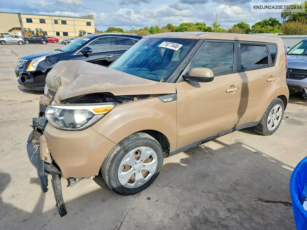 KIA SOUL 2014, VIN KNDJN2A20E7072834
