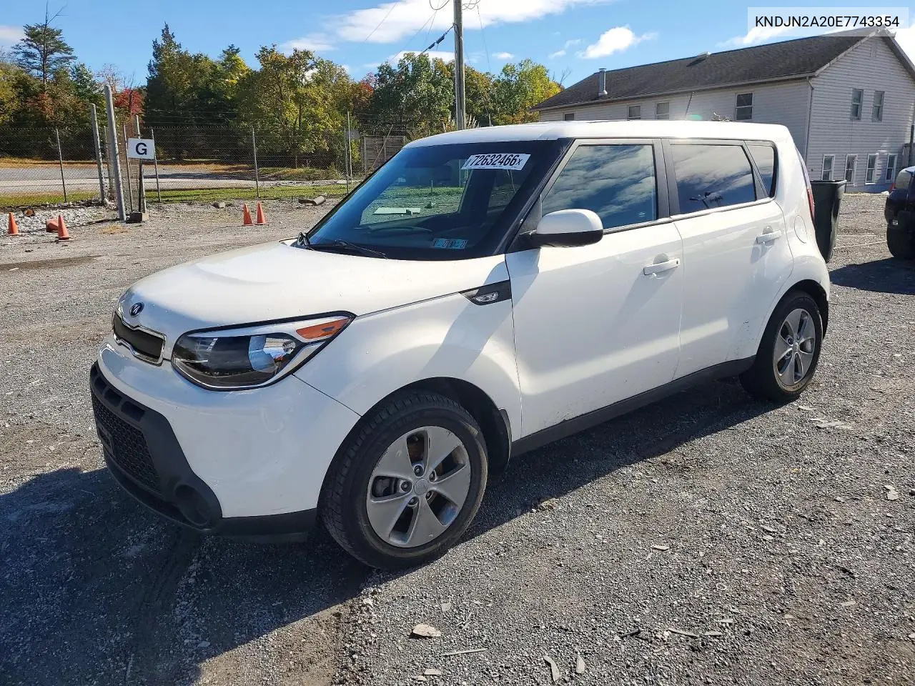 KIA SOUL 2014, VIN KNDJN2A20E7743354