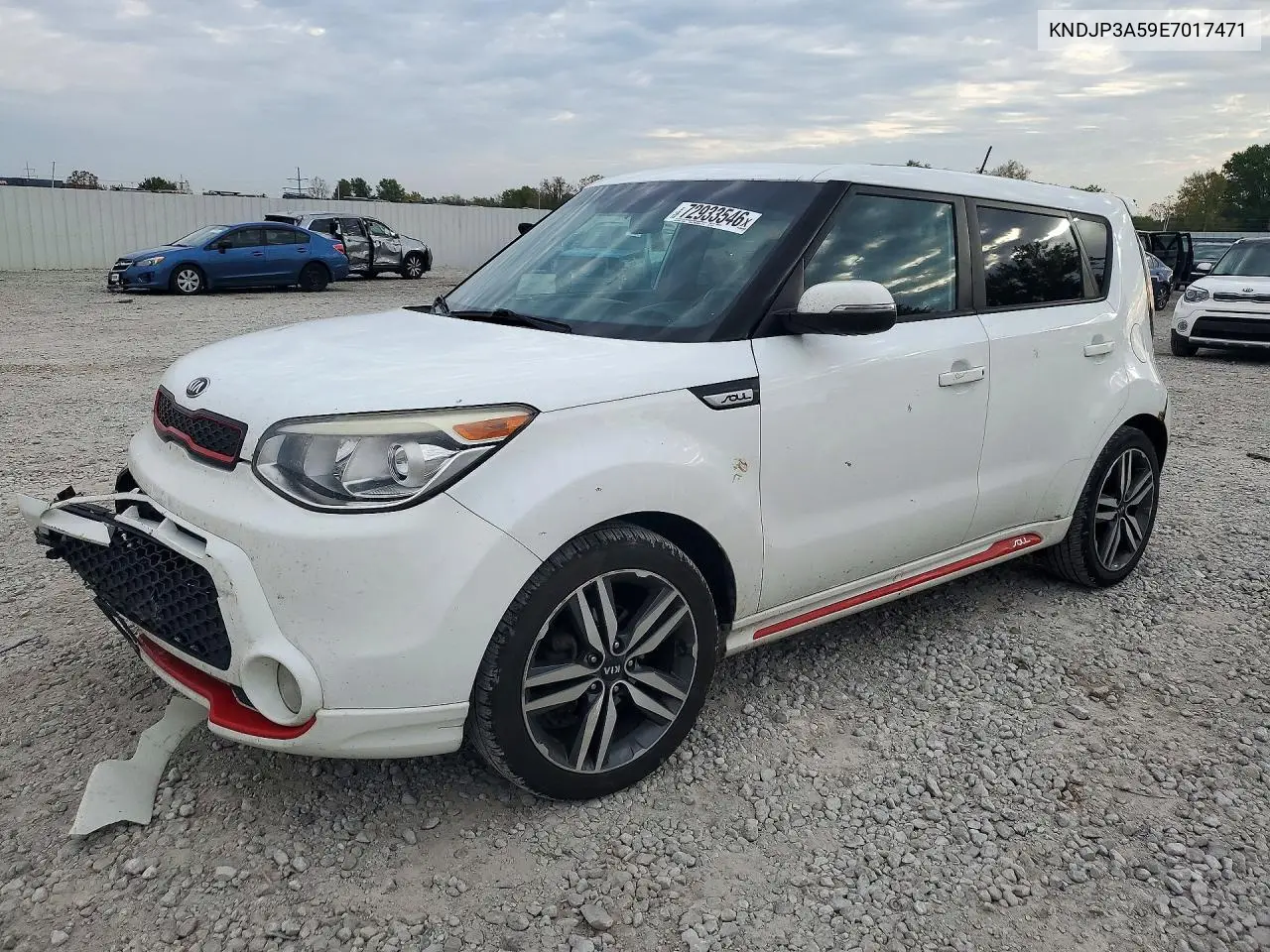 KIA SOUL 2014, VIN KNDJP3A59E7017471