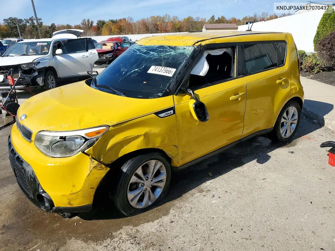 KIA SOUL 2014, VIN KNDJP3A5XE7070437