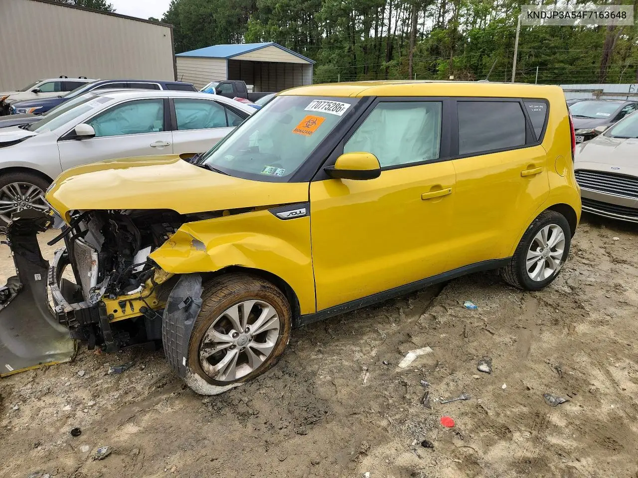 KIA SOUL 2015, VIN KNDJP3A54F7163648