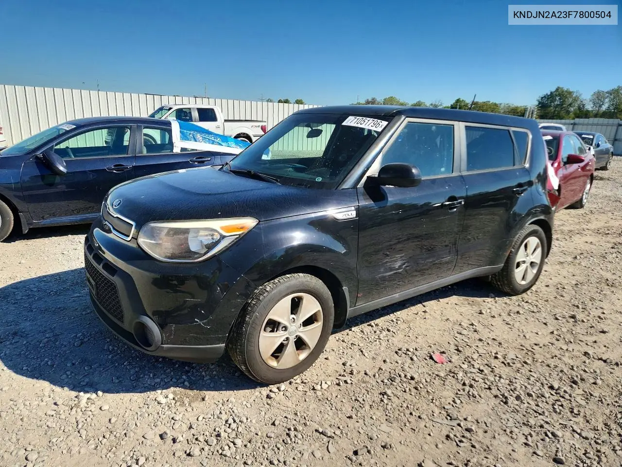KIA SOUL 2015, VIN KNDJN2A23F7800504