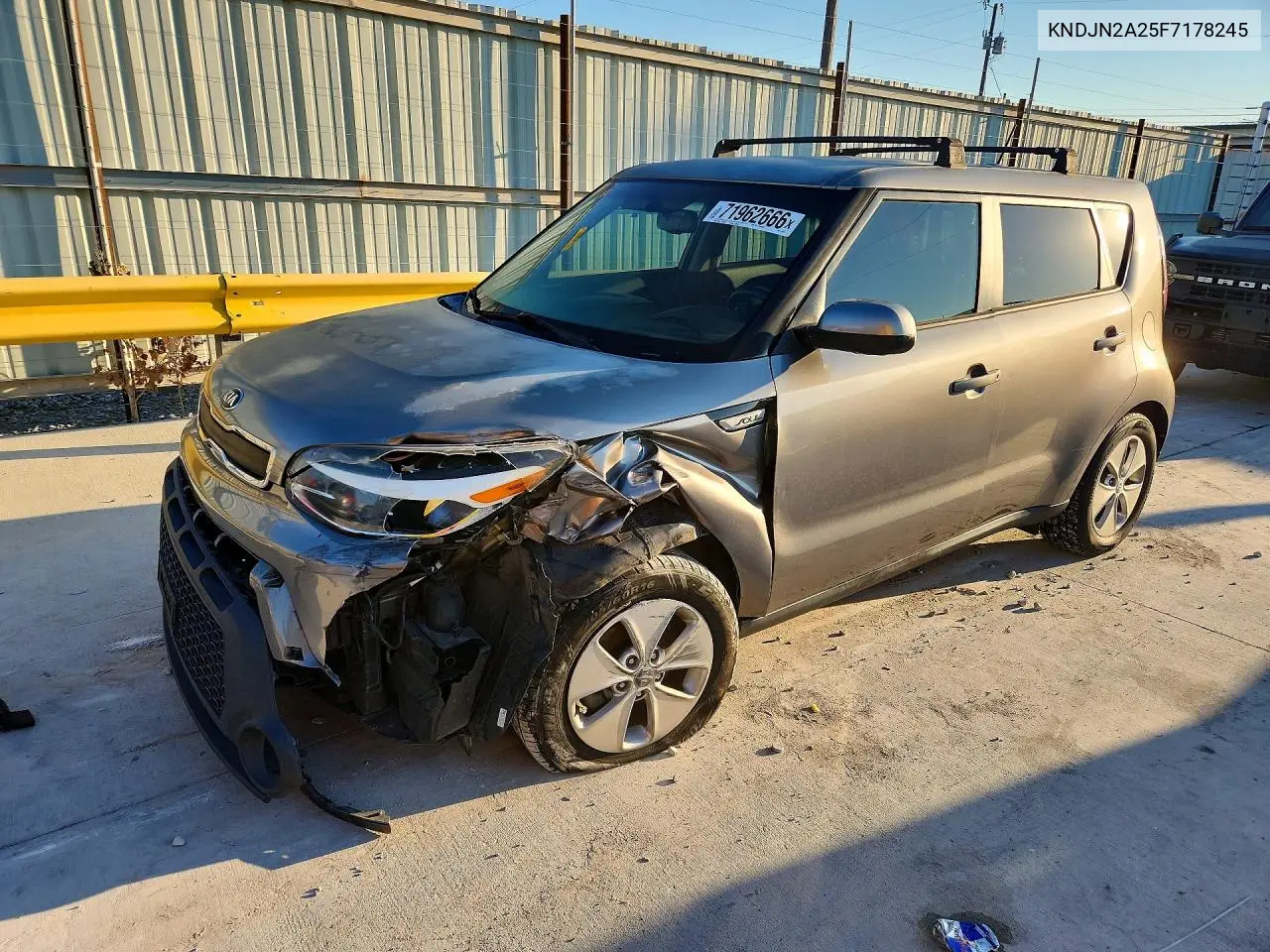 KIA SOUL 2015, VIN KNDJN2A25F7178245