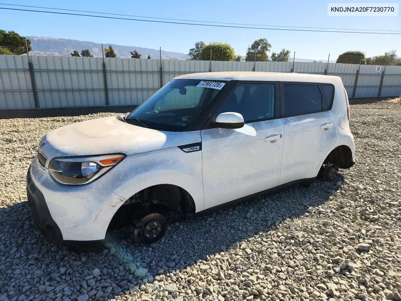KIA SOUL 2015, VIN KNDJN2A20F7230770